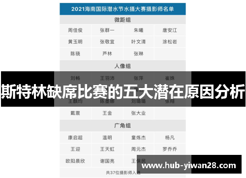 斯特林缺席比赛的五大潜在原因分析 斯特林缺席比赛的五大潜在原因分析